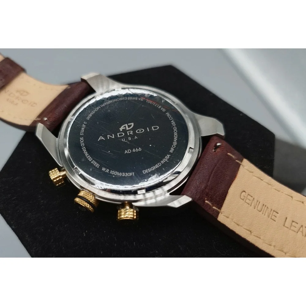 Android AD466 Chronograph Red Dial Stainless Steel Watch [GNP013837]